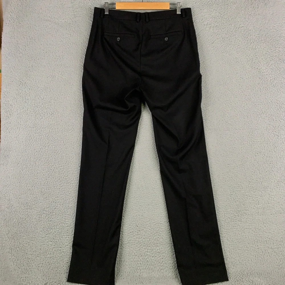 Kenneth Cole Reaction Techni-Cole 2 Piece Suit 44L Black Slim Fit Pants 34x34